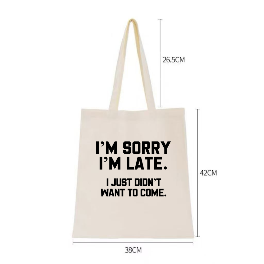 I'M SORRY I'M LATE. I JUST DIDN'TWANT TO COME