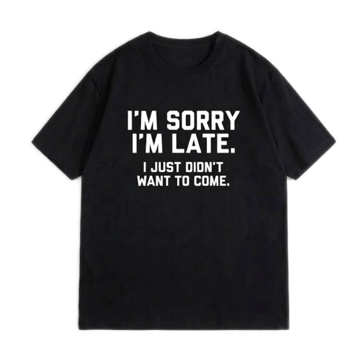 I'M SORRY  I'M LATE. I JUST DIDN'TWANT TO COME.